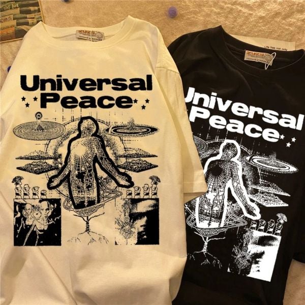 Peace Siyah T-Shirt ( Unisex )