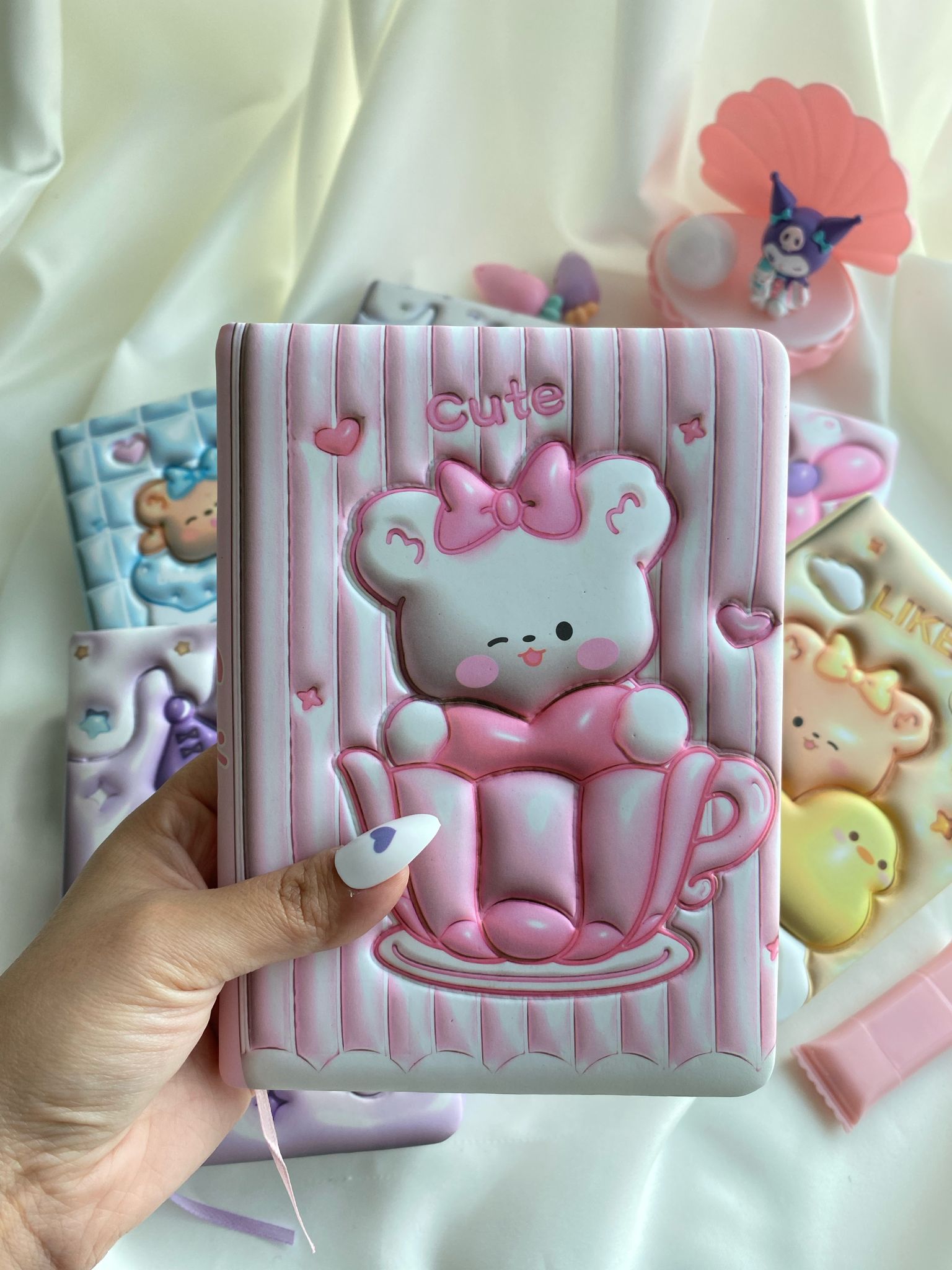 Cute Ribbon Puffy Defter