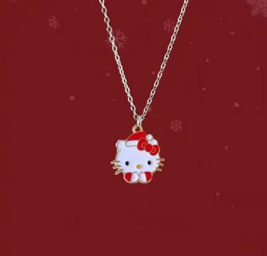 Hello Kitty Red-White Christmas Kolye