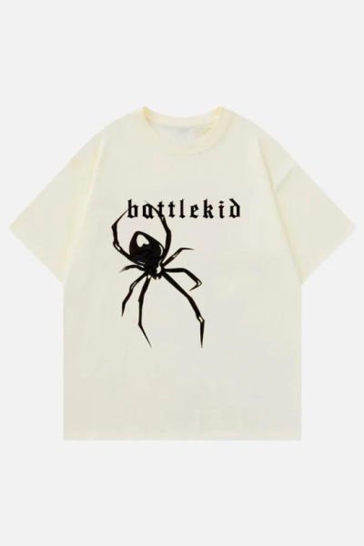 Bej Unisex Battlekid Spider T-Shirt