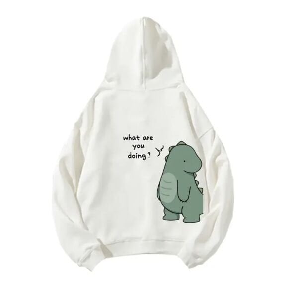 Y2k Dinozor Baskılı Sweatshirt