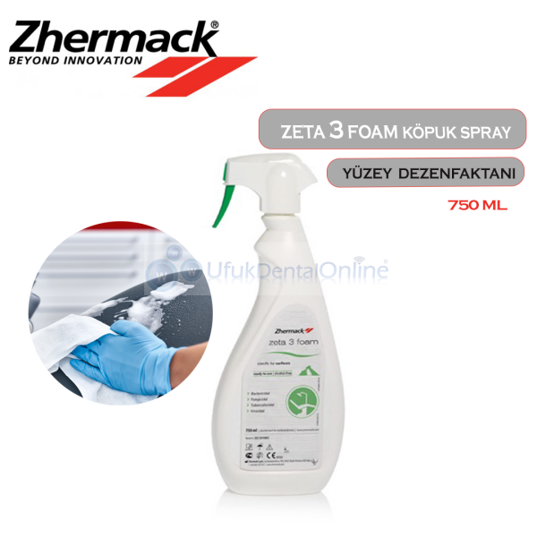 Zhermack Zeta 3 Foam | Dezenfektanlı Temizleme Köpüğü 750 Ml
