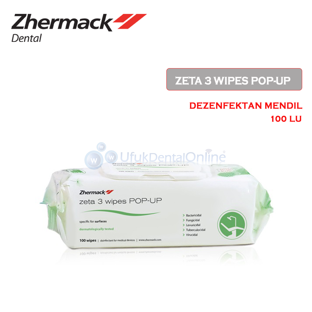 Zhermack Zeta 3 Wipes POP UP | Dezenfektanlı Temizleme Mendili