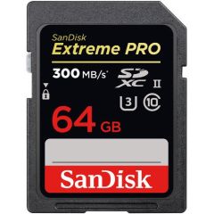 SanDisk 64GB Extreme Pro SD UHS-II 300MB/s Hafıza Kartı