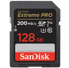 SanDisk 128GB Extreme PRO UHS-I SDXC 200MB/s V30 Hafıza Kartı