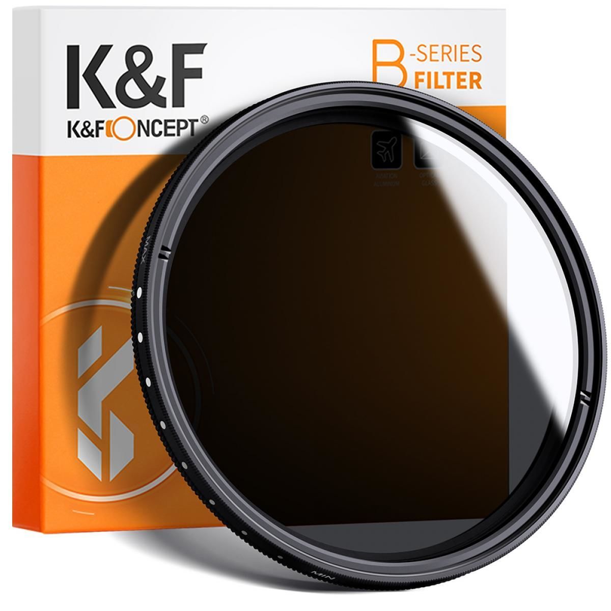 K&F Concept 49mm B-SERIES ND2-ND400 (1 ile 9 Stop) ND Filtre