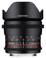 Samyang 16mm T2.6 ED AS UMC Cine Lens (Canon EF)