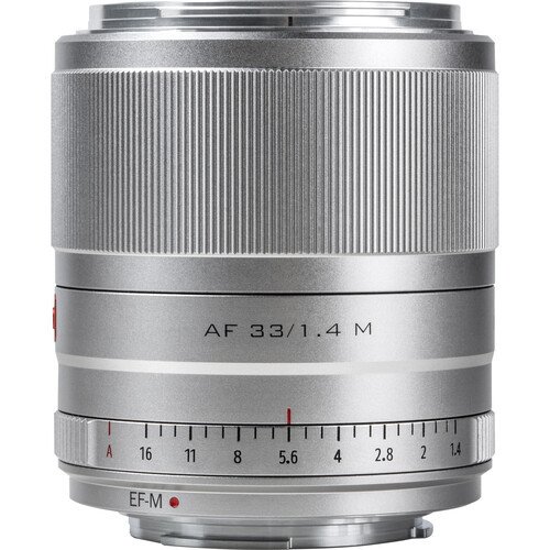 Viltrox AF 33mm f/1.4 M STM Lens for Canon EF-M (Silver)