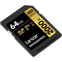 Lexar 64GB Professional 2000x SDXC V90 Hafıza Kartı