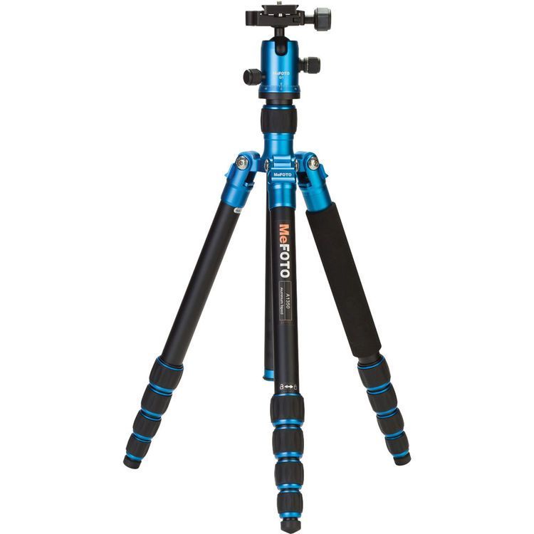 Benro MeFOTO A1350Q1B RoadTrip Aluminum Travel Tripod Kit (Blue)​ ​