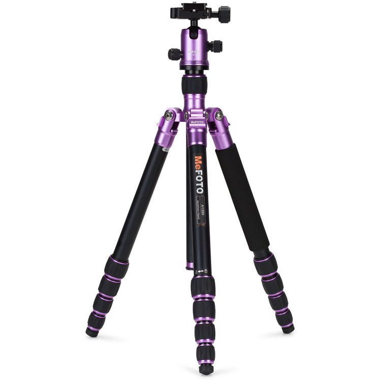 Benro MeFOTO A-1350Q1 RoadTrip Aluminum Travel Tripod Kit (Purple)