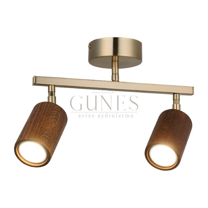 AYTAÇ LUCEA LEGNO 2 LI ANTIK LAK PLAFONYER 2XGU10