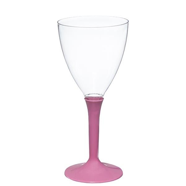Plastik Şarap Bardağı Pembe