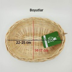 El Yapımı Rattan Oval Sepet