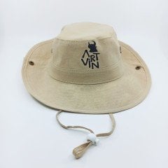 Artvin Logo Baskılı Koton Safari Şapka Bej