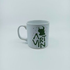 Artvin Logo Baskılı Kupa Bardak / Beyaz