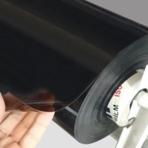 Siyah Parlak PVC 0,50 mm İnce (Yarı Şeffaf) Masa Örtüsü