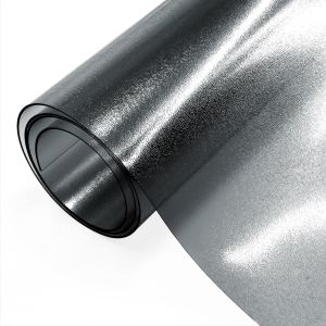 Buzlu PVC Şeffaf Siyah 1,7 mm Kalın Masa Örtüsü