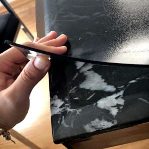 Buzlu PVC Şeffaf Siyah 2,6 mm Kalın Masa Örtüsü