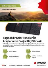Teknovasyon Arge Arçelik 100W FSB 4 Katlanabilir Solar Panel
