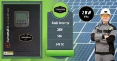 Teknovasyon Arge Tunçmatik Solarix 2kw 2 Kva Pwm 50a Akıllı İnverter – 24v Dc