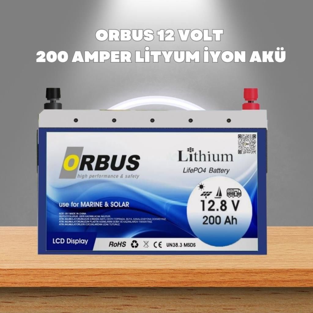 Orbus 12 Volt 200 Amper Lityum İyon Akü