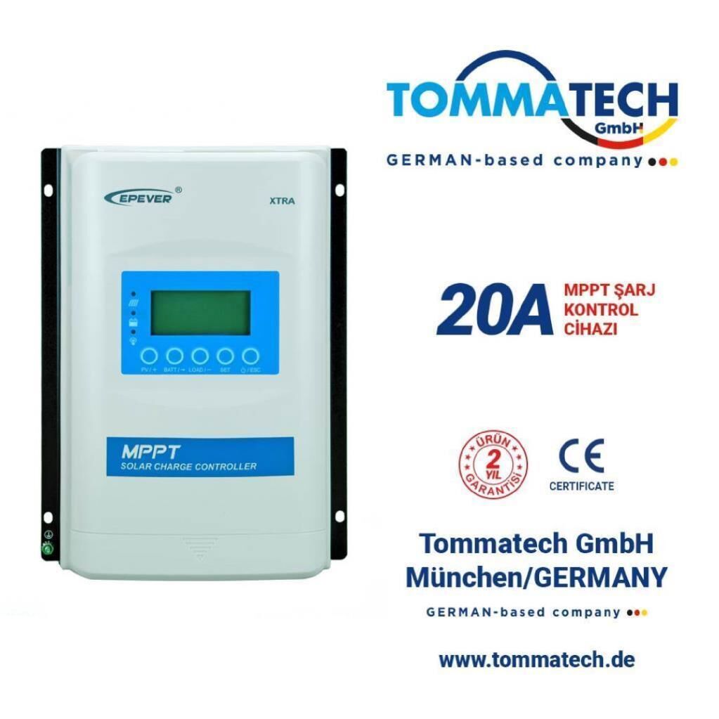 Tommatech 20 Amper MPPT Solar Şarj Kontrol Cihazı - tt20ahmppt