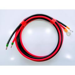 Akü İle Şarj Kontrol Veya İnverter Arası Uçları Konnektörlü 6 Mm Kablo- 1,5m Siyah- 1,5m Kırmızı