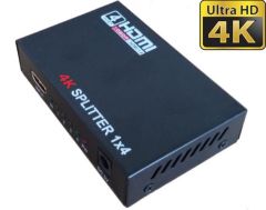 4 Port 4K UltraHD 2160p Metal Endüstriyel HDMI Splitter Çoklayıcı