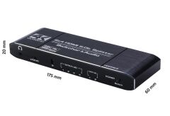 Gplus 4K224A HDMI 2.0 4K HDR10 HDCP2.2 Ses Ayrıştırıcılı Splitter
