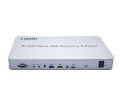 Gplus 4KVW349P 3x3 Video Wall Controller Ekran Genişletici + USB
