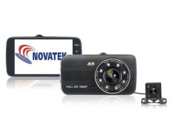 Novatek NT88D 4'' IPS Ekran 8 LED Işık Full HD Araçiçi Çift Kamera