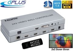 Gplus FHDVW242 2x2 Video Wall Controller Duvar Ekran Genişletici