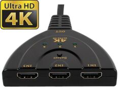 Mesh 3 Port 4K Ultra HD HDMI Pigtail 3 in 1 Out Switch Splitter