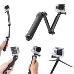 Aksiyon Kamera 3 Yollu Katlanır Monopod Stand Selfie Çubuğu GP238