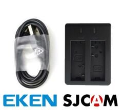 SJCAM SJ5000 M10 EKEN Uyumlu İkili Çift Batarya USB Şarj Cihazı