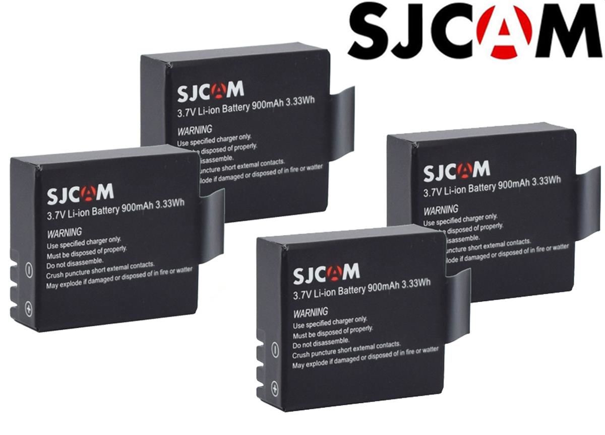 Sjcam SJ4000 SJ5000 M10 Aksiyon Kamera Bataryası 4 Adet Pil Seti