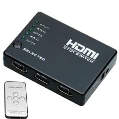 eS-line Kumandalı 5 Port Full HD 1080p HDMI Switch 3D v1.4