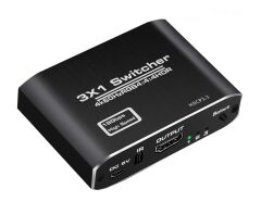 Gplus 4K321M 3 Port HDMI 2.0 4K 60Hz HDR 10 HDCP 2.2 Metal Switch