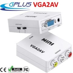 Gplus VGA2AV VGA RCA AV Dönüştürücü Çevirici Mini Audio Switch
