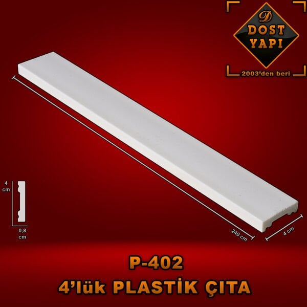 PLASTİK ÇITA 4 CM = 1 ad = 2,40 mt