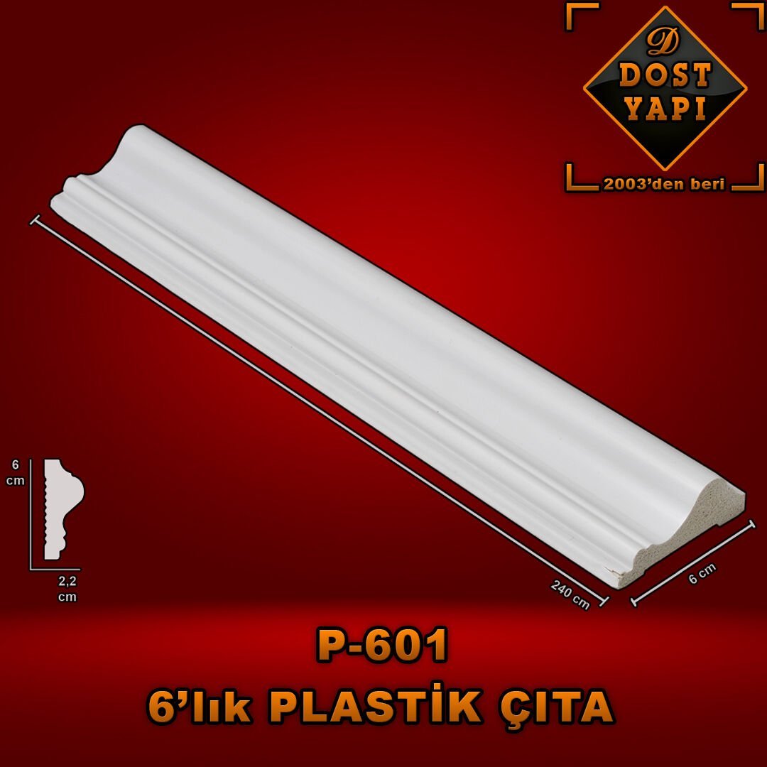 PLASTİK ÇITA 6 CM = 1 ad = 2,40 mt