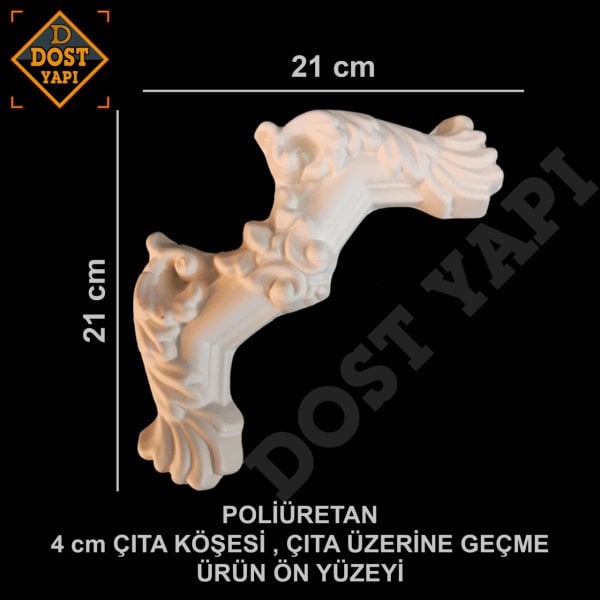 POLİÜRETAN ÇITA KÖŞESİ 4cm 1 ADET