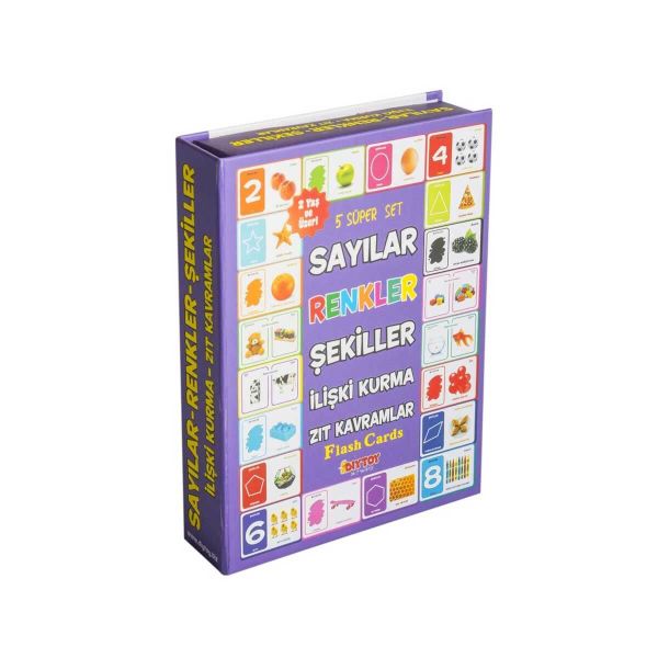 Sayılar Renkler Şekiller İlişki Kurma Zıt Kavramlar - 5'li Süper Set - Mkc-1453130