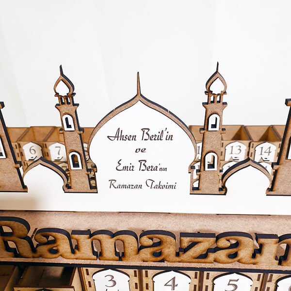 Ramazan Takvimi Rtm-01 | Eğitici Ahşap Oyuncak - Çekmeceli Ramazana Özel Hediye Kutuları