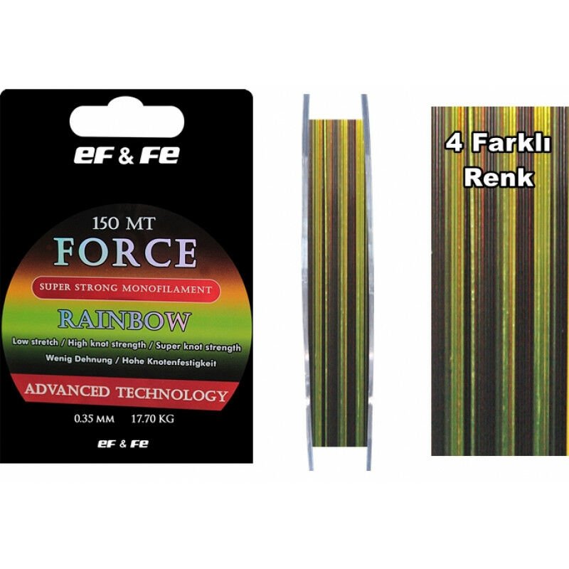 Effe Force Rainbow Renkli 150 Metre misina