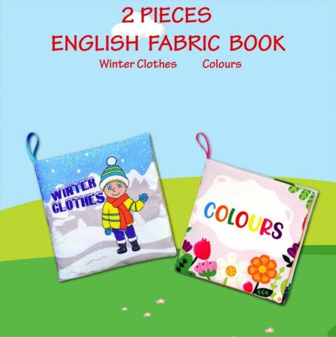 2 Kitap Tox İngilizce Kışlık Giysiler ve Renkler Kumaş Sessiz Kit