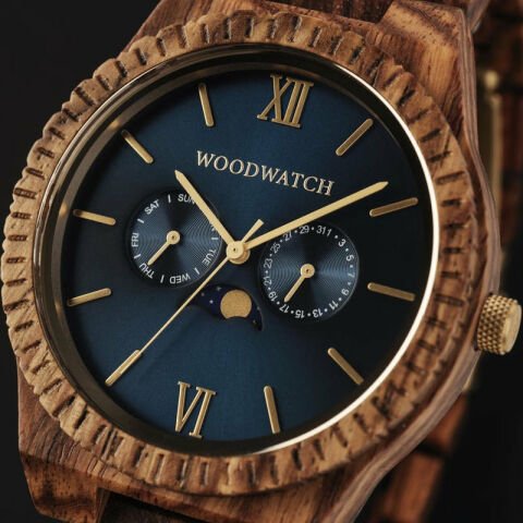 WoodWatch Deep Ocean Ahşap Kol Saati - 47mm