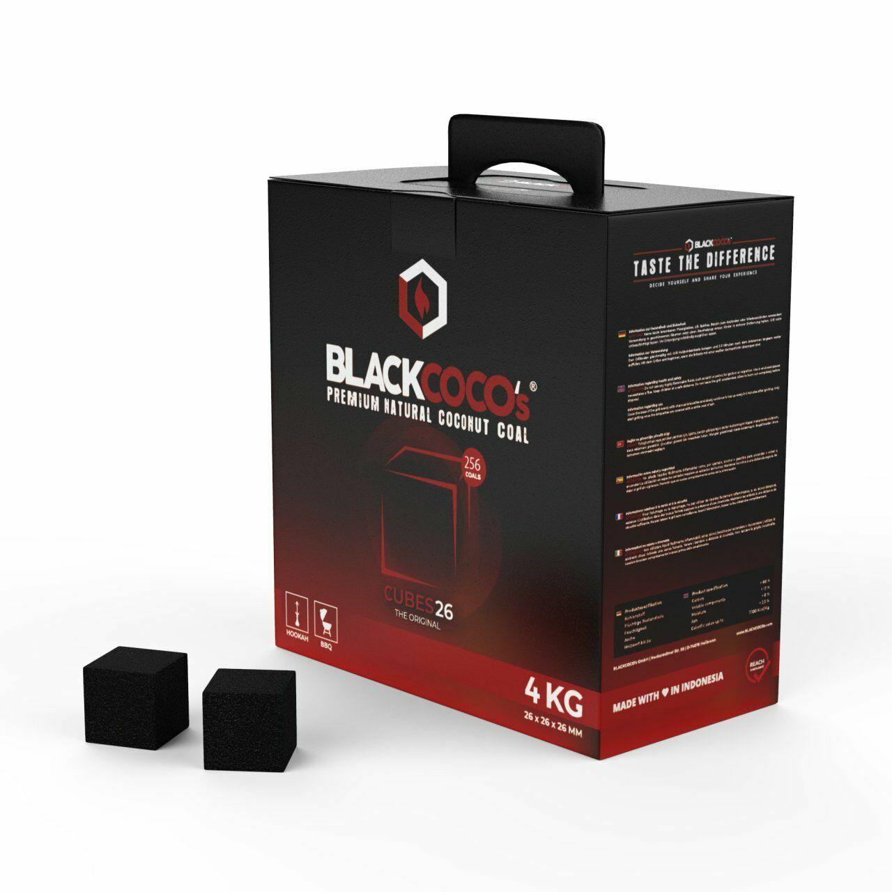 BLACKCOCOs Barbekü ve Nargile Kömürü  SmartBox 4KG  CUBES26