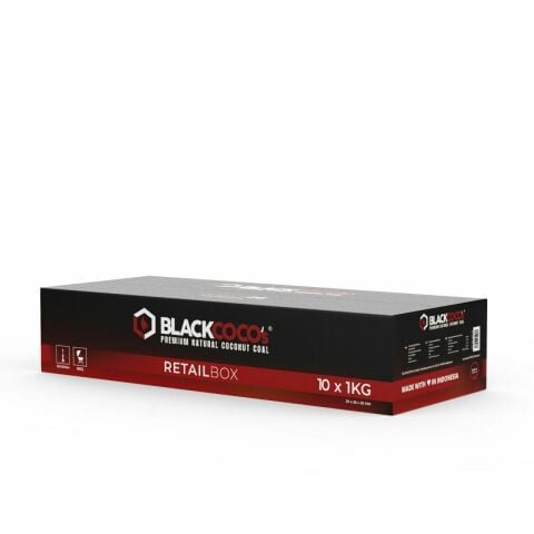 BLACKCOCOs Barbekü ve Nargile Kömürü 10KG RetailBox CUBES26